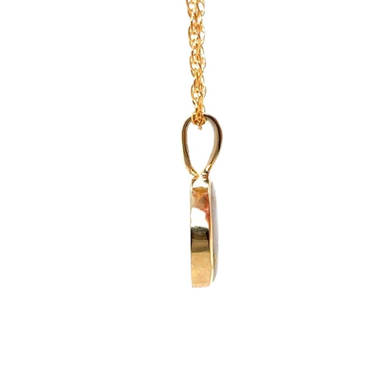 Gold Quartz Bear Pendant P3332-GQ - Image 2