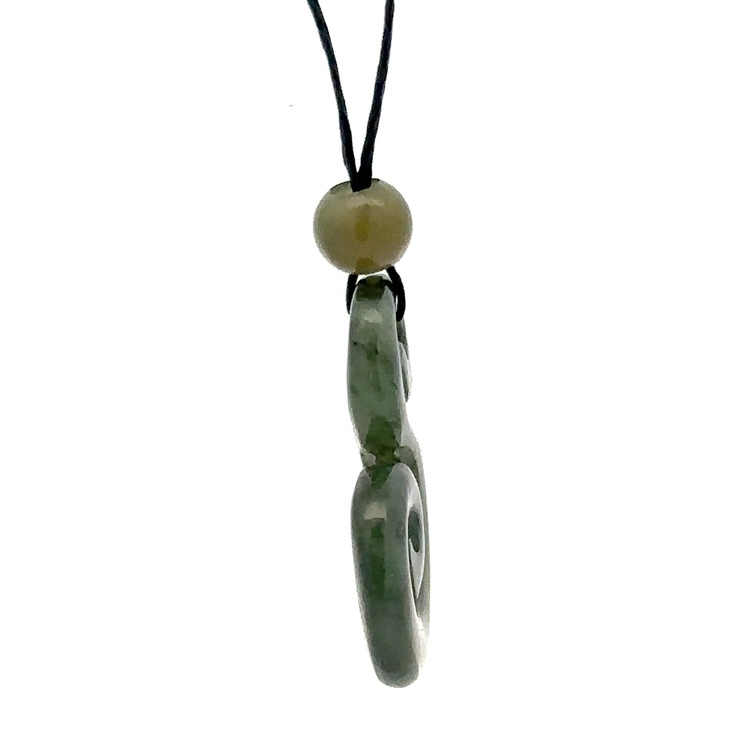 Dual Spiral Jade Necklace P49Z - Image 3