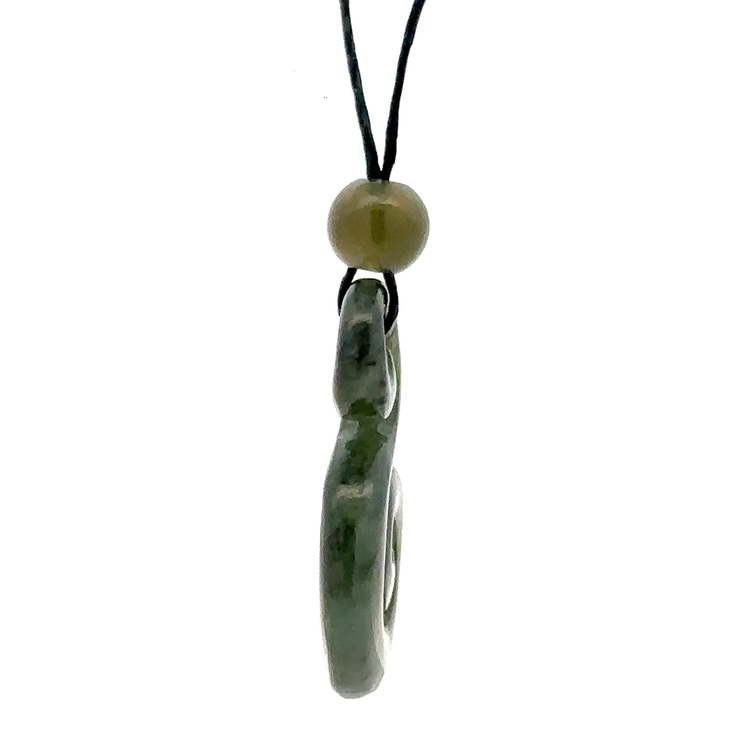 Dual Spiral Jade Necklace P49Z - Image 4