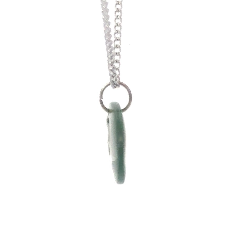 Jade Pendant with Sterling Silver Chain P51ZC - Image 2