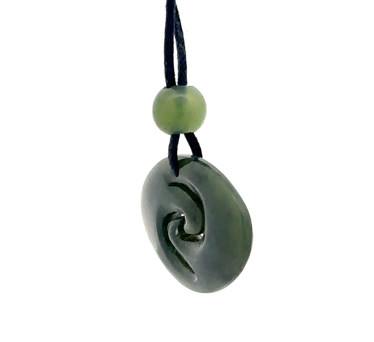 Jade Adjustable Cord Necklace P51Z - Image 2
