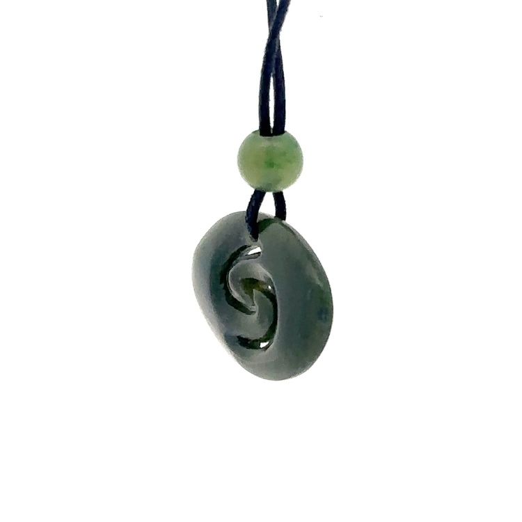 Jade Adjustable Cord Necklace P51Z - Image 4