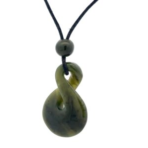 Jade Figure Eight Pendant P5A