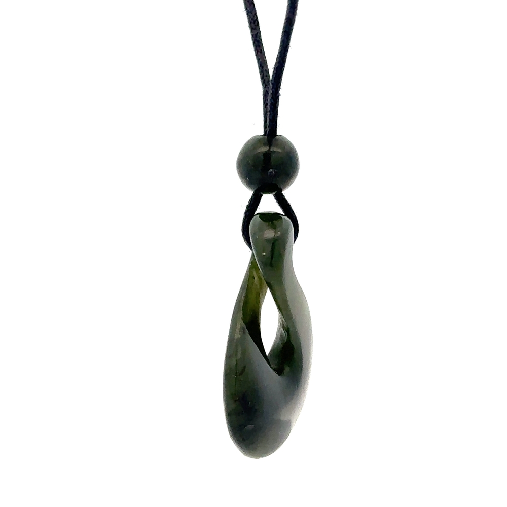 Jade Figure Eight Pendant P5A - Image 4