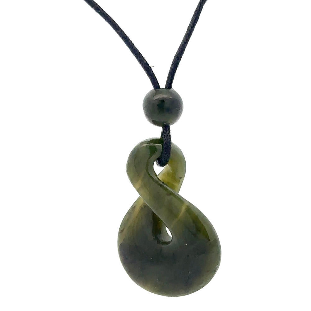 Jade Figure Eight Pendant P5A - Image 3