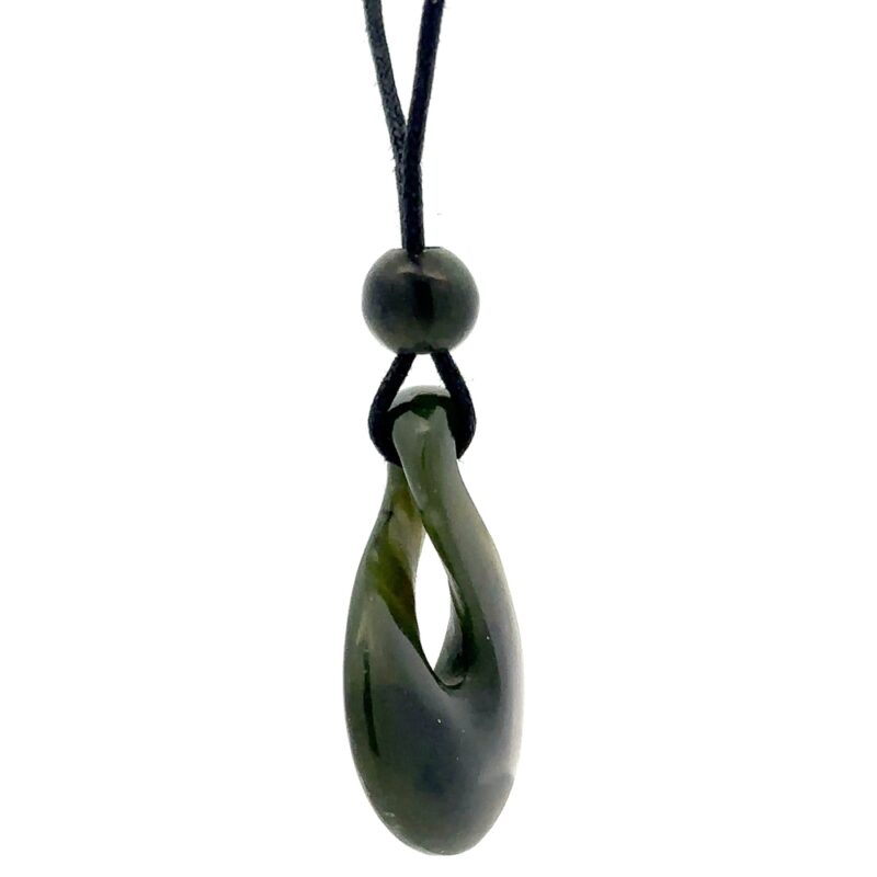 Jade Figure Eight Pendant P5A - Image 2