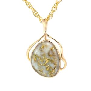 Gold Quartz Pendant PBD1Q