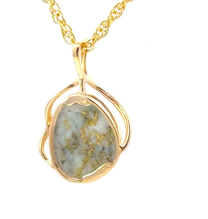 Gold Quartz Pendant PBD1Q - Image 3