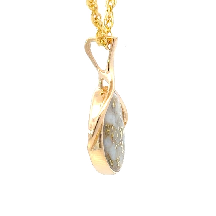 Gold Quartz Pendant PBD1Q - Image 2