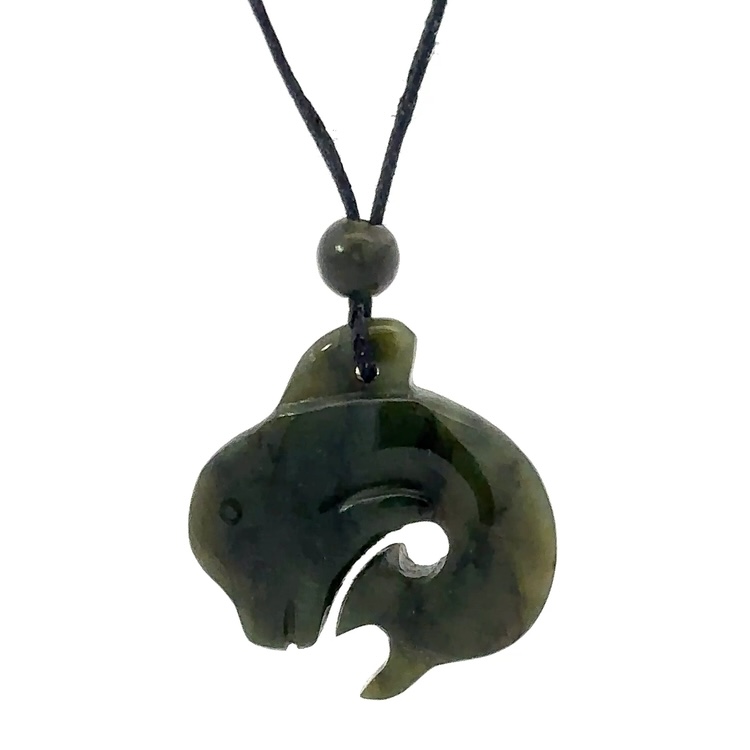 Jade Dolphin Pendant PDOZ - Image 2