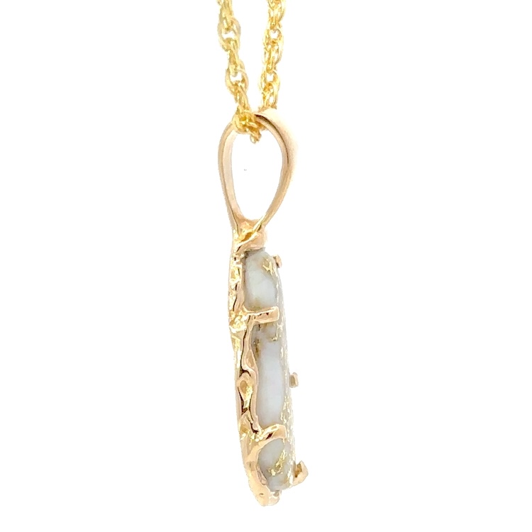 FreeForm Gold Quartz Pendant PFFQ2X - Image 2