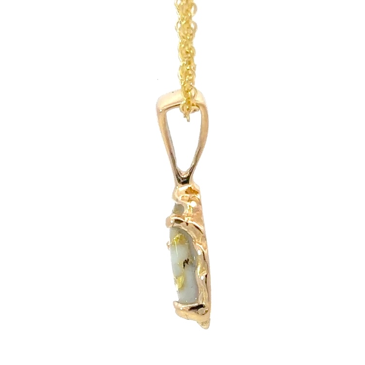 Gold Quartz FreeForm Pendant PFFQ4 - Image 4