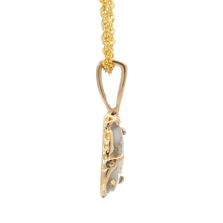 Gold Quartz FreeForm Pendant PFFQ4 - Image 2