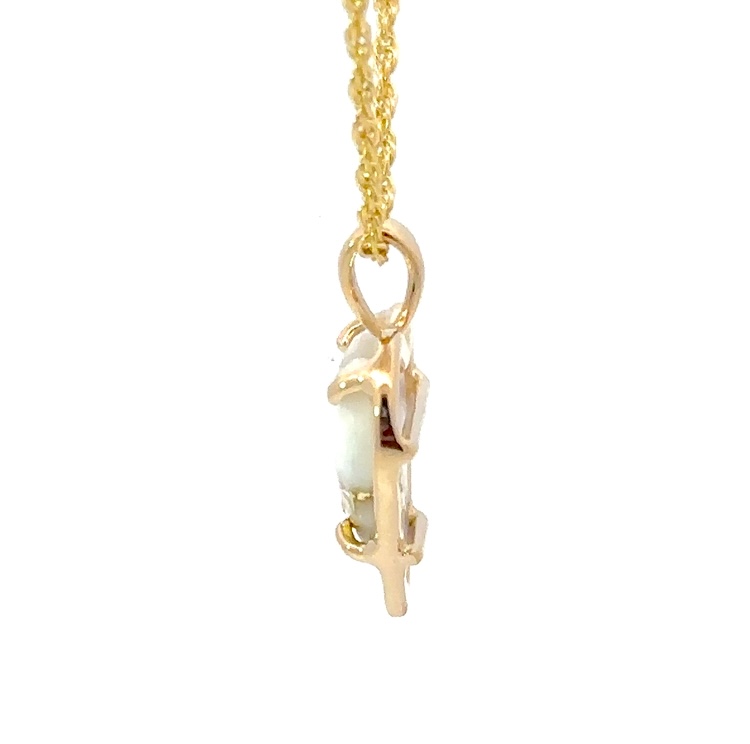 Gold Quartz Heart Pendant PHQ1 - Image 4