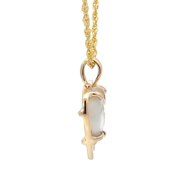 Gold Quartz Heart Pendant PHQ1 - Image 2