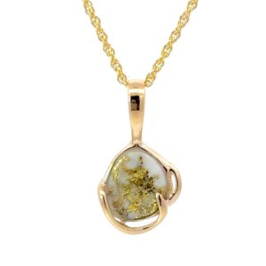 Gold Quartz Pendant PN1048Q