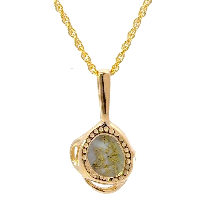 Gold Quartz Pendant PN1048Q - Image 2