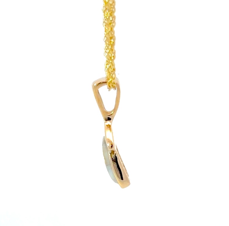 Gold Quartz & Diamond Pendant PN1072DQ - Image 4