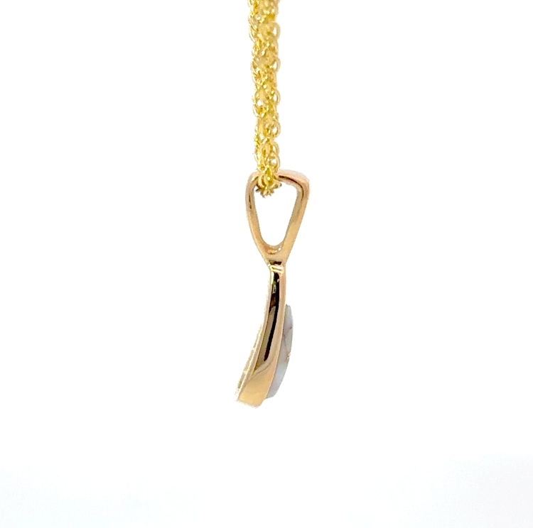 Gold Quartz & Diamond Pendant PN1072DQ - Image 2