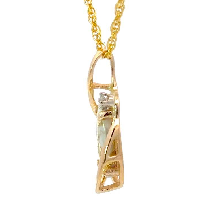 Figure Eight Gold Quartz & Diamond Pendant PN784D6QX - Image 4