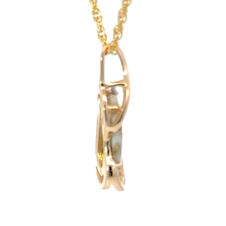 Figure Eight Gold Quartz & Diamond Pendant PN784D6QX - Image 2