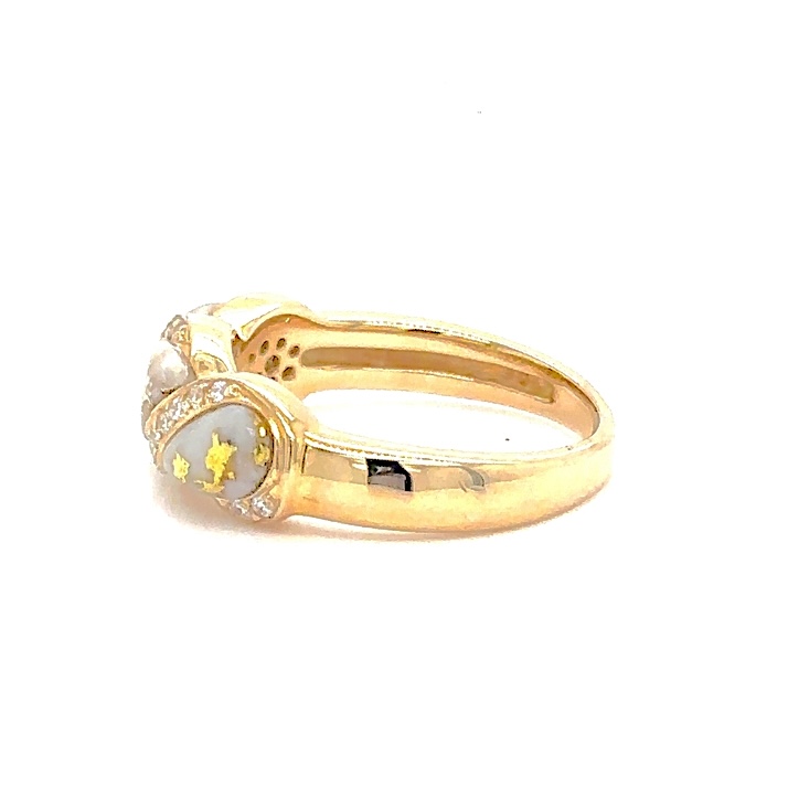 Gold Quartz & Diamond Ring R2290-GQ - Image 4