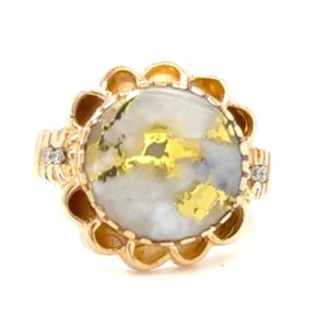 Gold Quartz Ladies Ring R2639-GQ