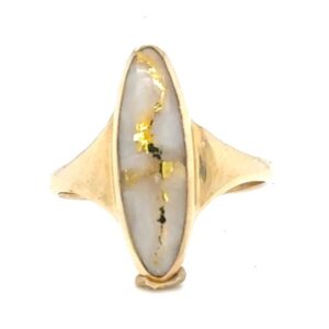 Gold Quartz Ladies Ring R2931-GQ