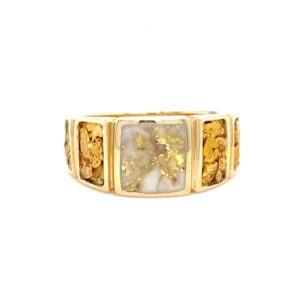 Gold Quartz & Nugget Band RL1046NQ