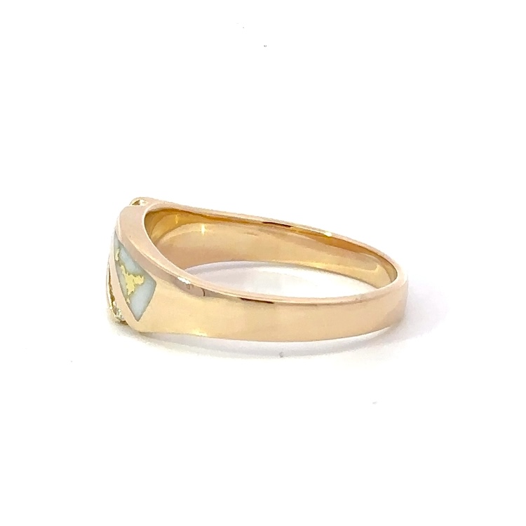 Gold Quartz & Diamond Ladies Band RL1068DQ - Image 3