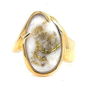 Gold Quartz Ladies Ring RL517Q