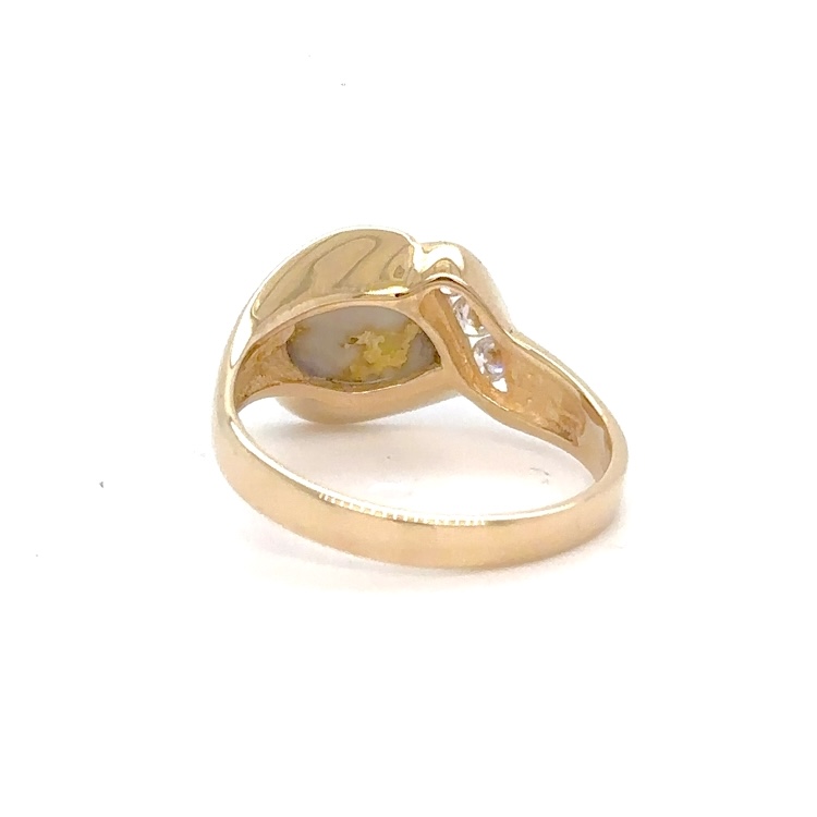 Ladies Gold Quartz & Diamond Ring RL587D12Q - Image 2