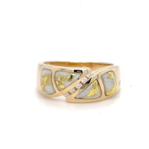 Gold Quartz & Diamond Ladies Ring RLBS1097DQ