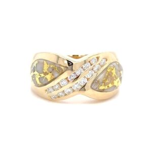 Gold Quartz & Diamond Ladies Ring RLDL1047D