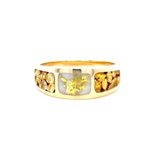 Gold Quartz & Gold Nugget Band RM6520LQ