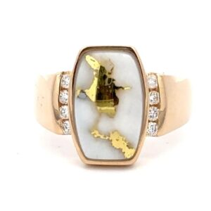 Ladies Gold Quartz & Diamonds Ring RLL1153D16Q