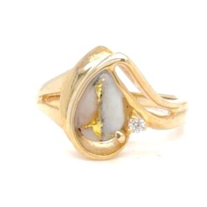 Gold Quartz Ladies Ring RL739D3Q