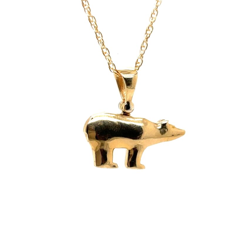 Gold Quartz Bear Pendant FF273G2 - Image 3