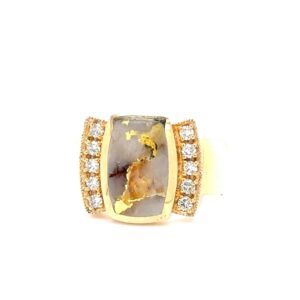 Ladies Gold Quartz Ring 582G2