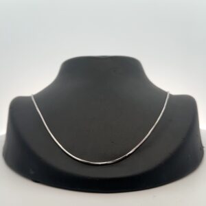 14K 1mm White Gold Square Snake Estate 18 "Chain 071602