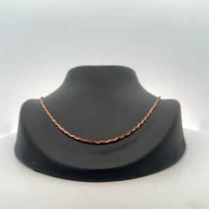 14K 1.5mm Singapore 22" Rose Gold Estate Chain 071924