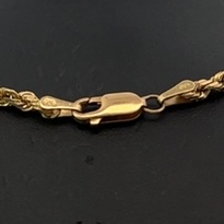 14K 3mm Diamond Cut Rope Estate 24" Chain 071989 - Image 2