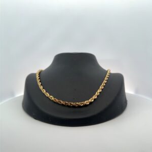 10K 3.5mm Diamond Cut Rope Estate 22" Chain 074094