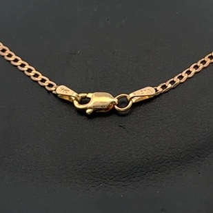 14K 2mm Curb Estate Chain 22" 075815 - Image 2