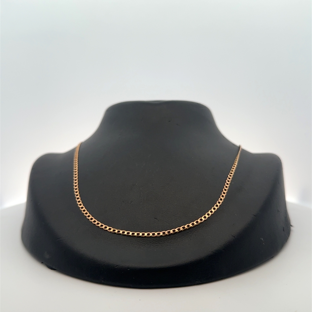 14K 2mm Curb Estate Chain 22" 075815