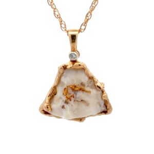 FreeForm Gold Quartz Pendant 076168