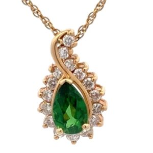 Tsavorite & Diamond Estate Pendant 076382
