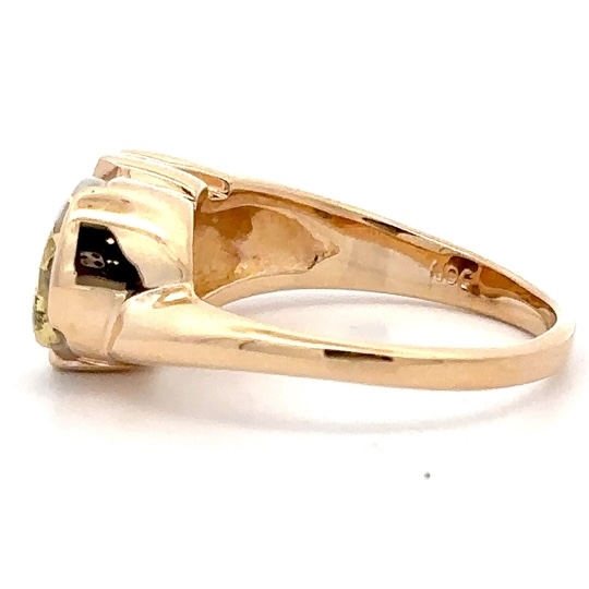 Gold Quartz Diamonds & Nugget Ladies Ring RL876D12NQ - Image 4