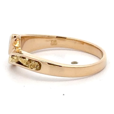 Gold Quartz & Gold Nugget Ladies Ring RL870NQ - Image 4