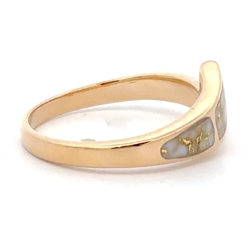 Gold Quartz & Gold Nugget Ladies Ring RL870NQ - Image 2
